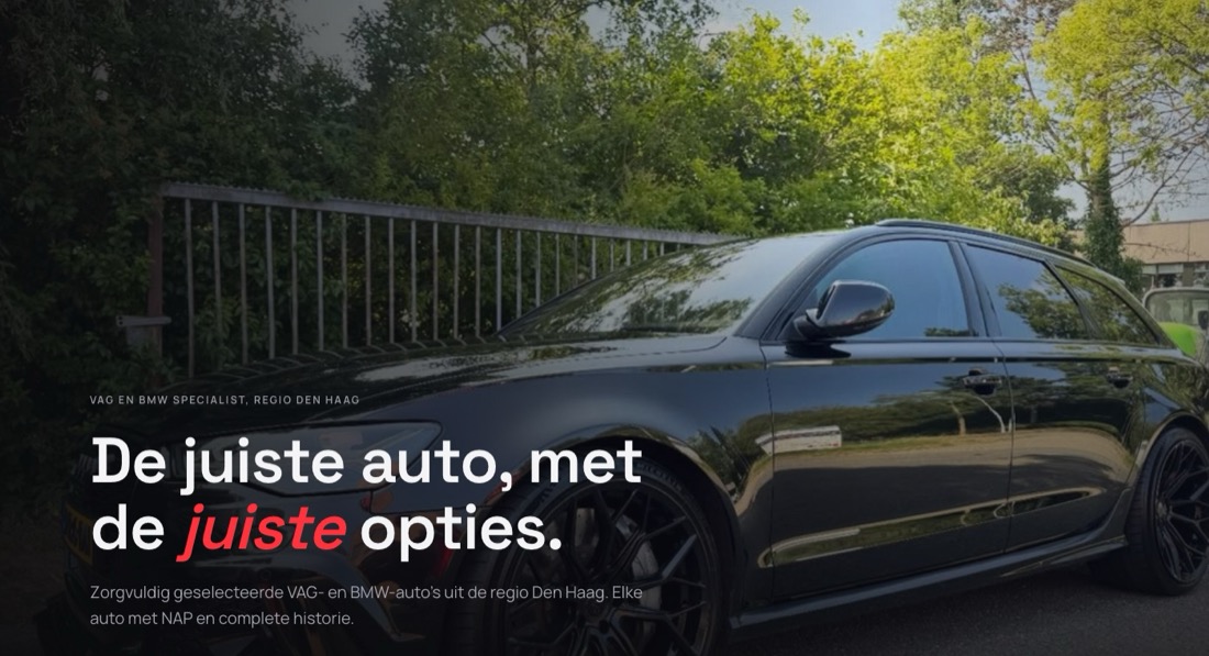Website gebouwd voor Autobedrijf JL in Den Haag